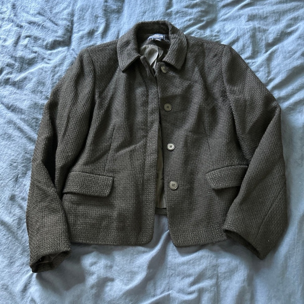 Ann Taylor Charcoal Textured Jacket